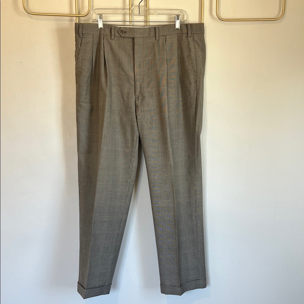 Lauren Ralph Lauren P38Wx30L Wool Houndstooth Trousers